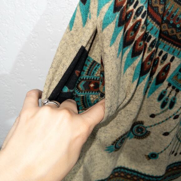 Forever 21 Tan Native‎ American Print A-Line Dress Size Small - Picture 3 of 6